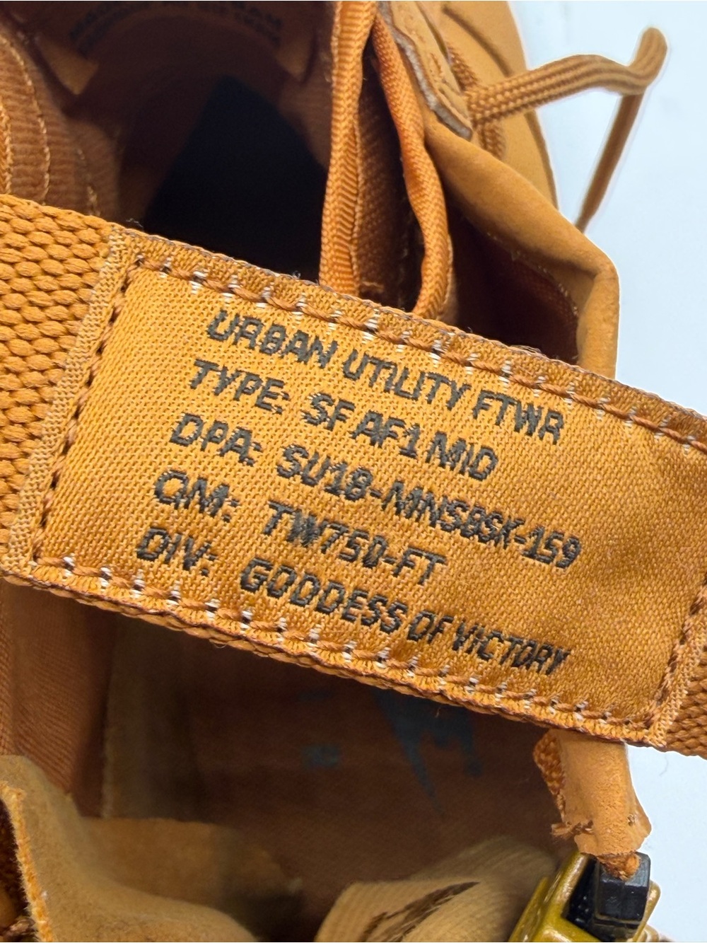 Nike SF Air Force 1 Mid Sneakers 917753-700 Desert Ochre Authentic 2017 Men’s 9 - Picture 7 of 15